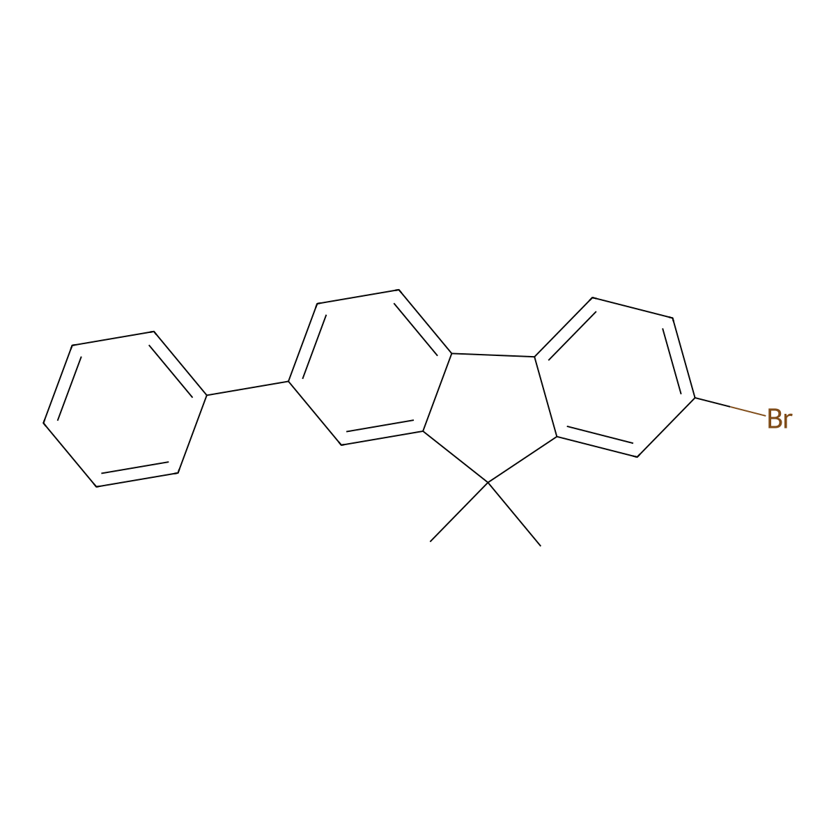 2-Bromo-9,9-dimethyl-7-phenyl-9H-fluorene molecular structure, CAS 1047992-04-0