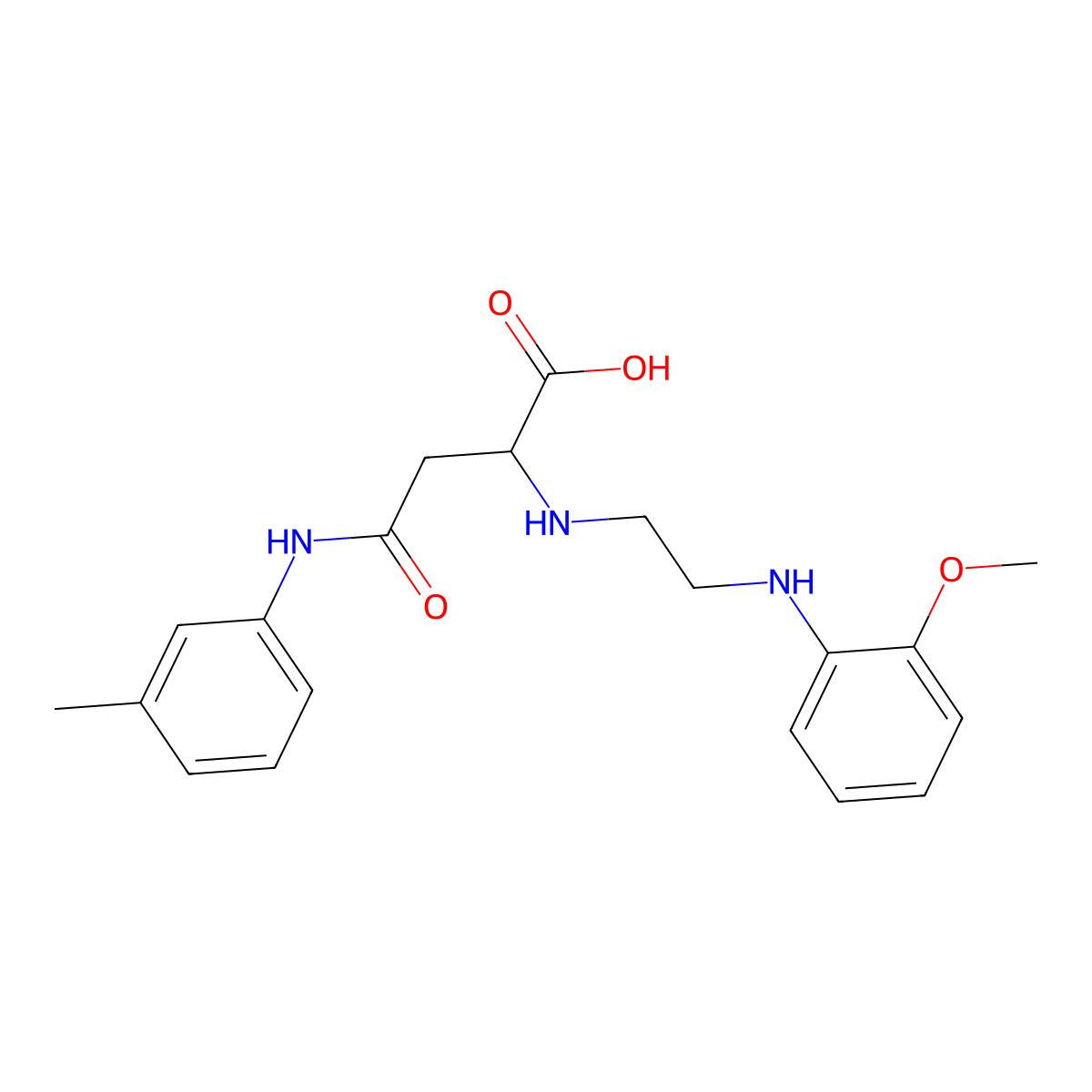 2-((2-((2-Methoxyphenyl)amino)ethyl)amino)-4-oxo-4-(m-tolylamino)butanoic acid molecular structure, CAS 1047993-24-7