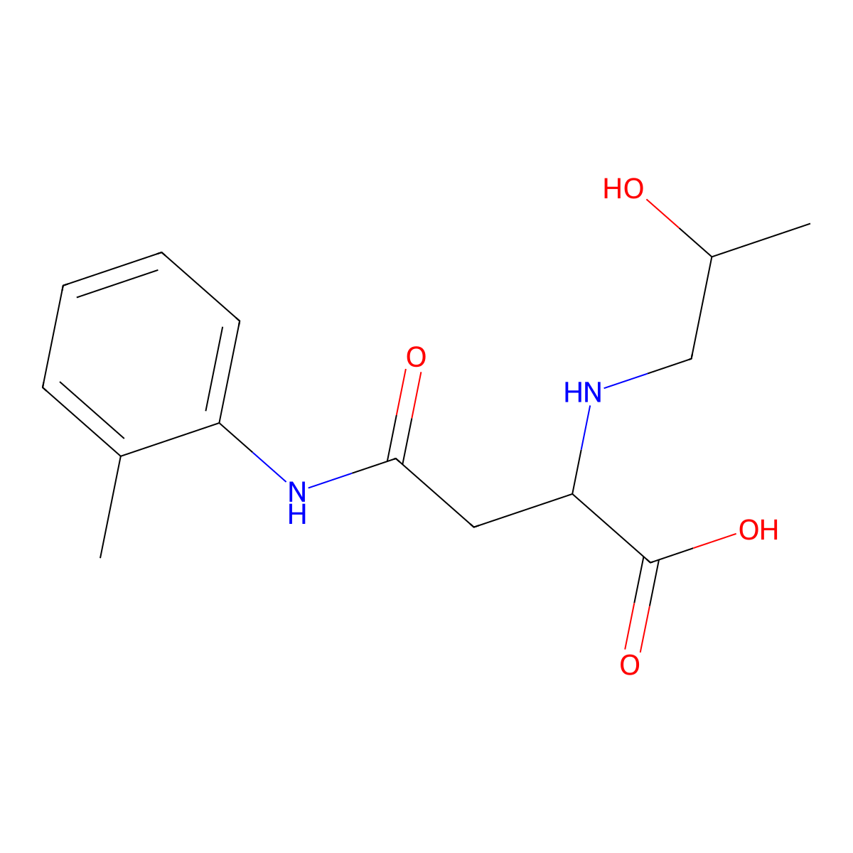 2-((2-Hydroxypropyl)amino)-4-oxo-4-(o-tolylamino)butanoic acid molecular structure, CAS 1047993-70-3