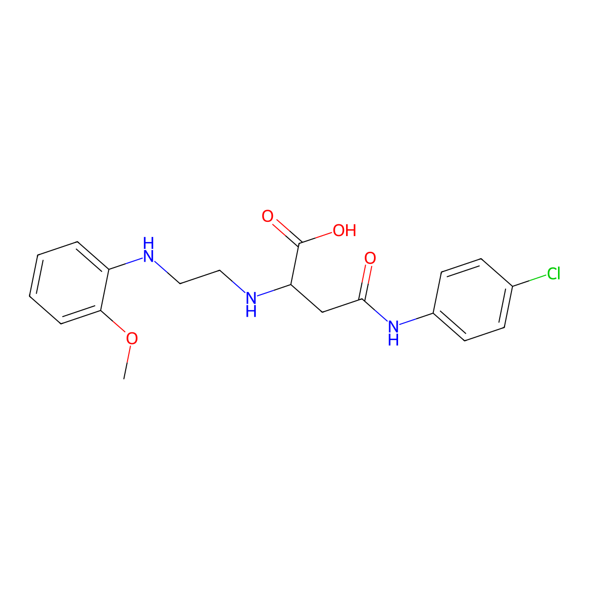 4-((4-Chlorophenyl)amino)-2-((2-((2-methoxyphenyl)amino)ethyl)amino)-4-oxobutanoic acid molecular structure, CAS 1047998-41-3