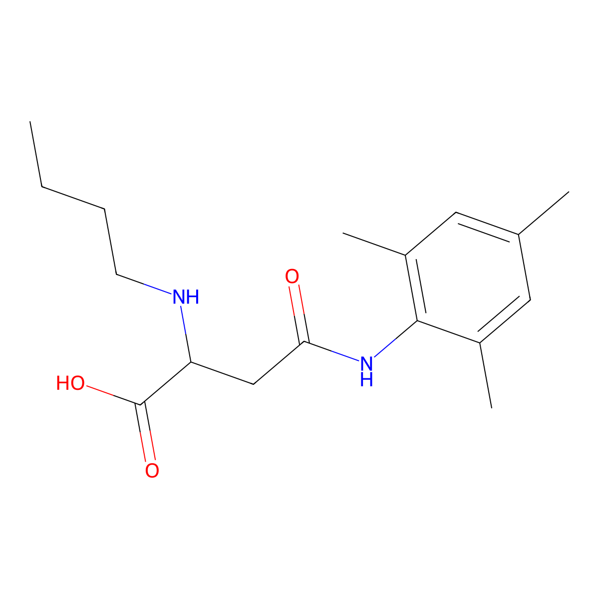 2-(Butylamino)-4-(mesitylamino)-4-oxobutanoic acid molecular structure, CAS 1047998-83-3