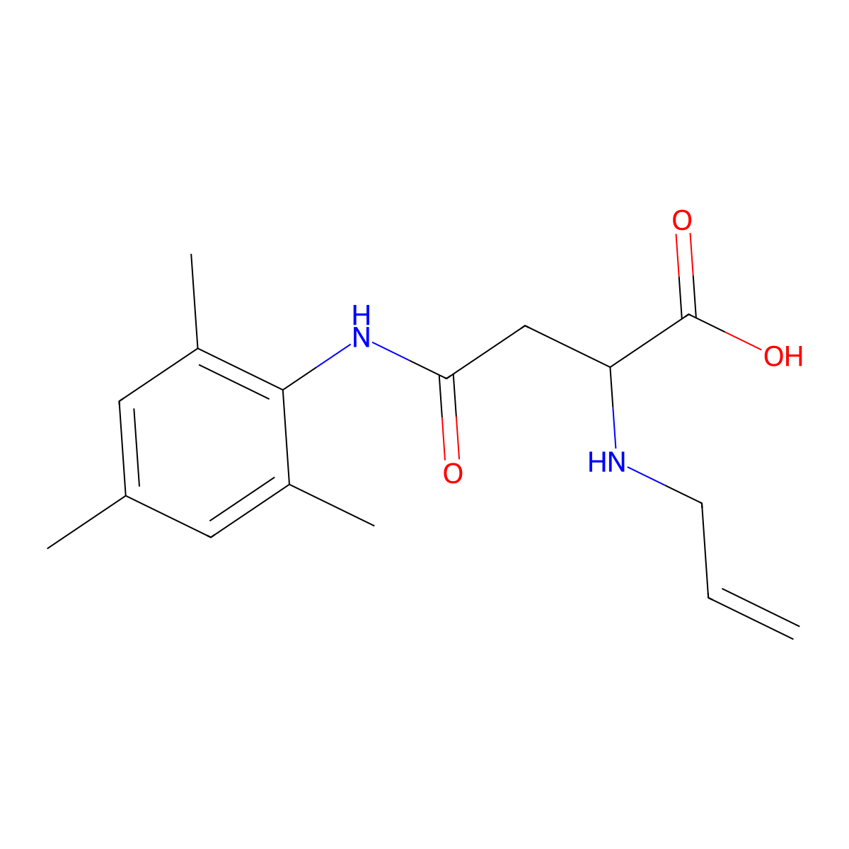 2-(Allylamino)-4-(mesitylamino)-4-oxobutanoic acid molecular structure, CAS 1047999-08-5