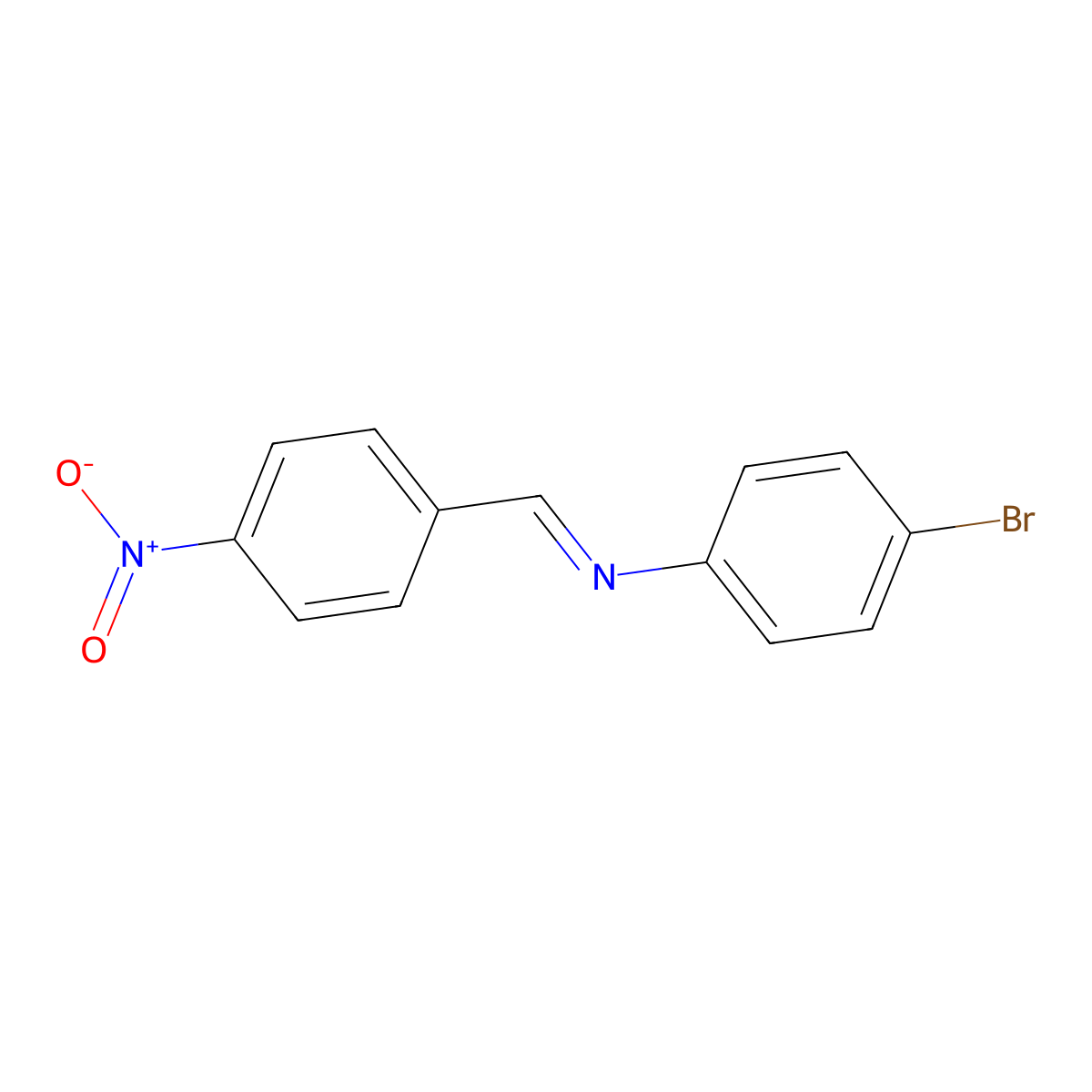 4-Bromo-N-[(E)-(4-nitrophenyl)methylidene]aniline molecular structure, CAS 10480-19-0