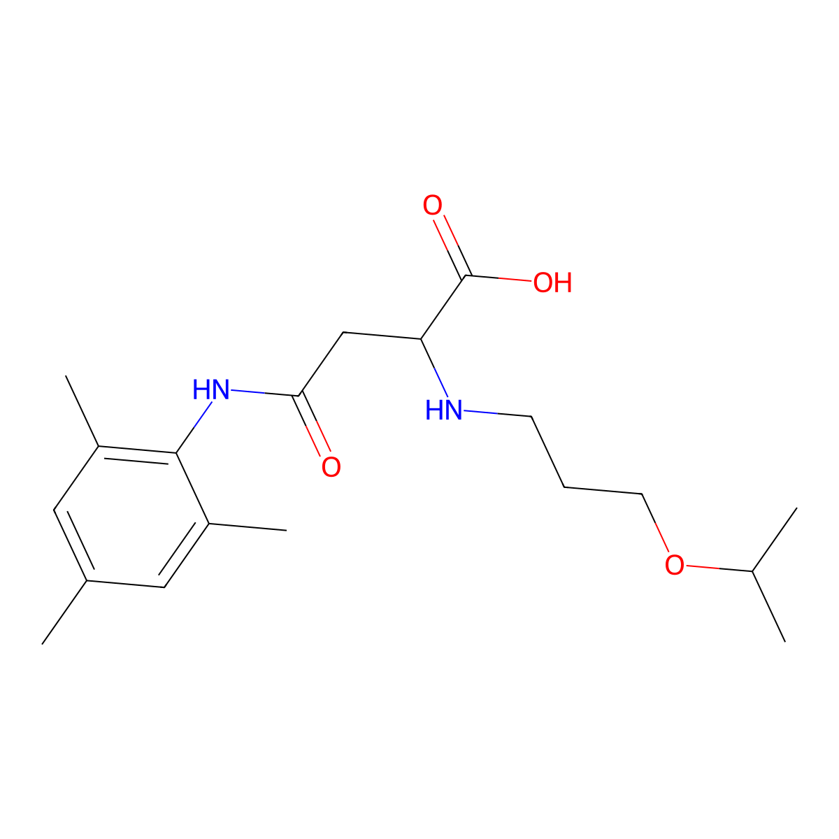 2-((3-Isopropoxypropyl)amino)-4-(mesitylamino)-4-oxobutanoic acid molecular structure, CAS 1048000-98-1