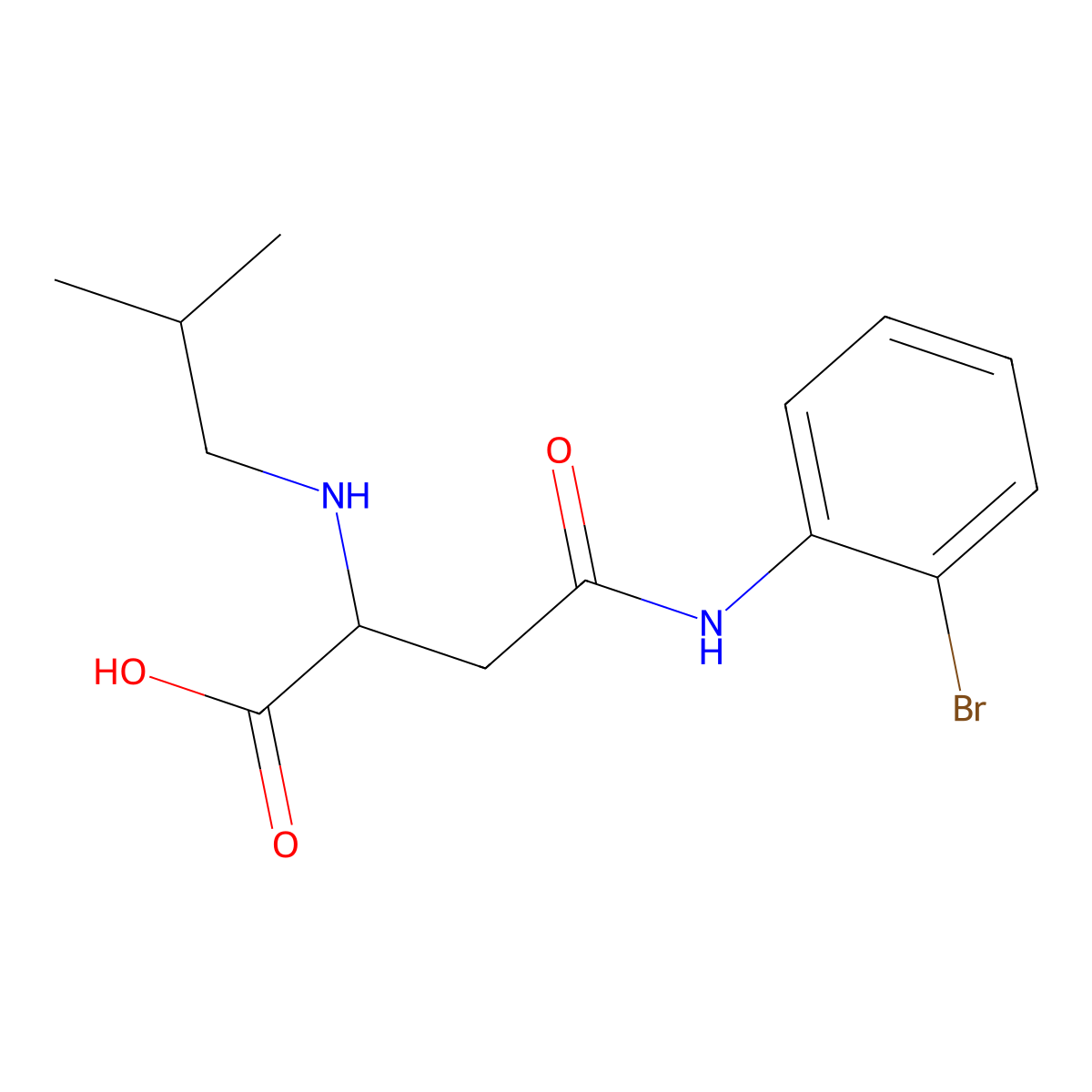 4-((2-Bromophenyl)amino)-2-(isobutylamino)-4-oxobutanoic acid molecular structure, CAS 1048001-11-1