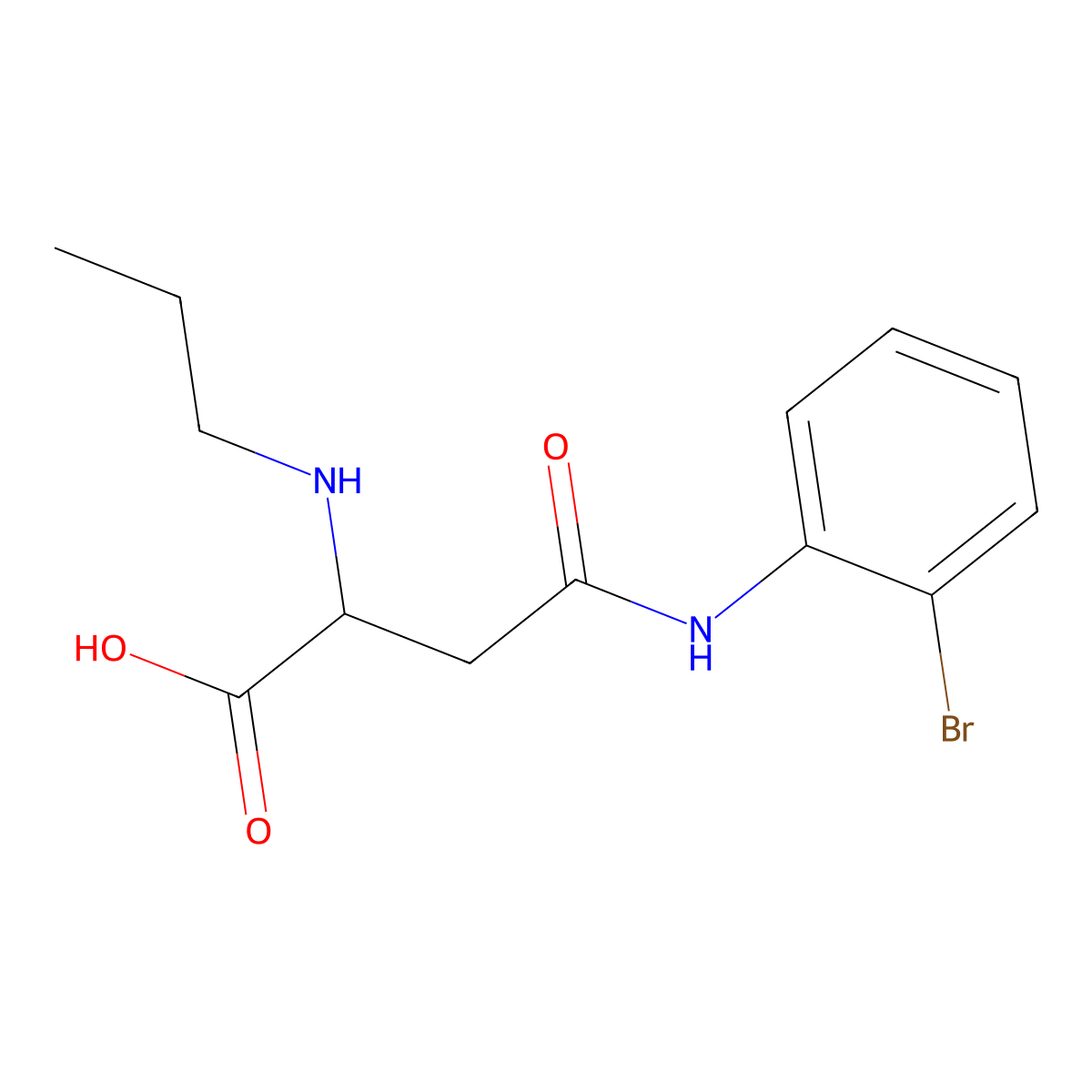 4-((2-Bromophenyl)amino)-4-oxo-2-(propylamino)butanoic acid molecular structure, CAS 1048001-58-6