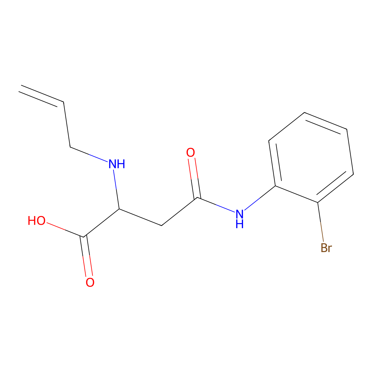 2-(Allylamino)-4-((2-bromophenyl)amino)-4-oxobutanoic acid molecular structure, CAS 1048001-62-2