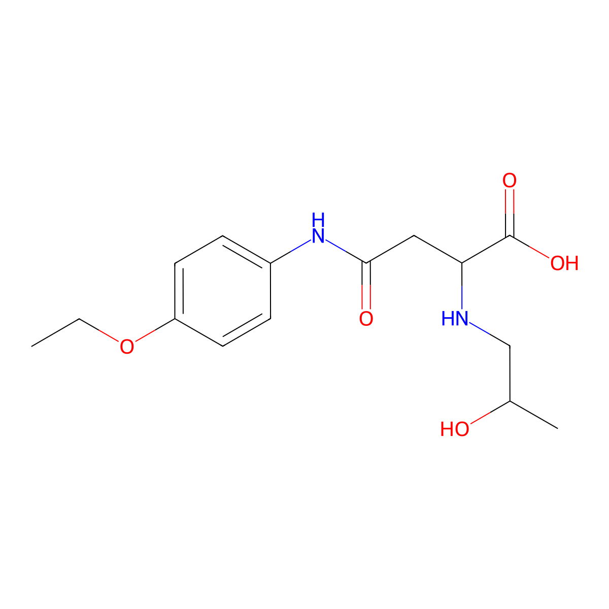 4-((4-Ethoxyphenyl)amino)-2-((2-hydroxypropyl)amino)-4-oxobutanoic acid molecular structure, CAS 1048002-41-0