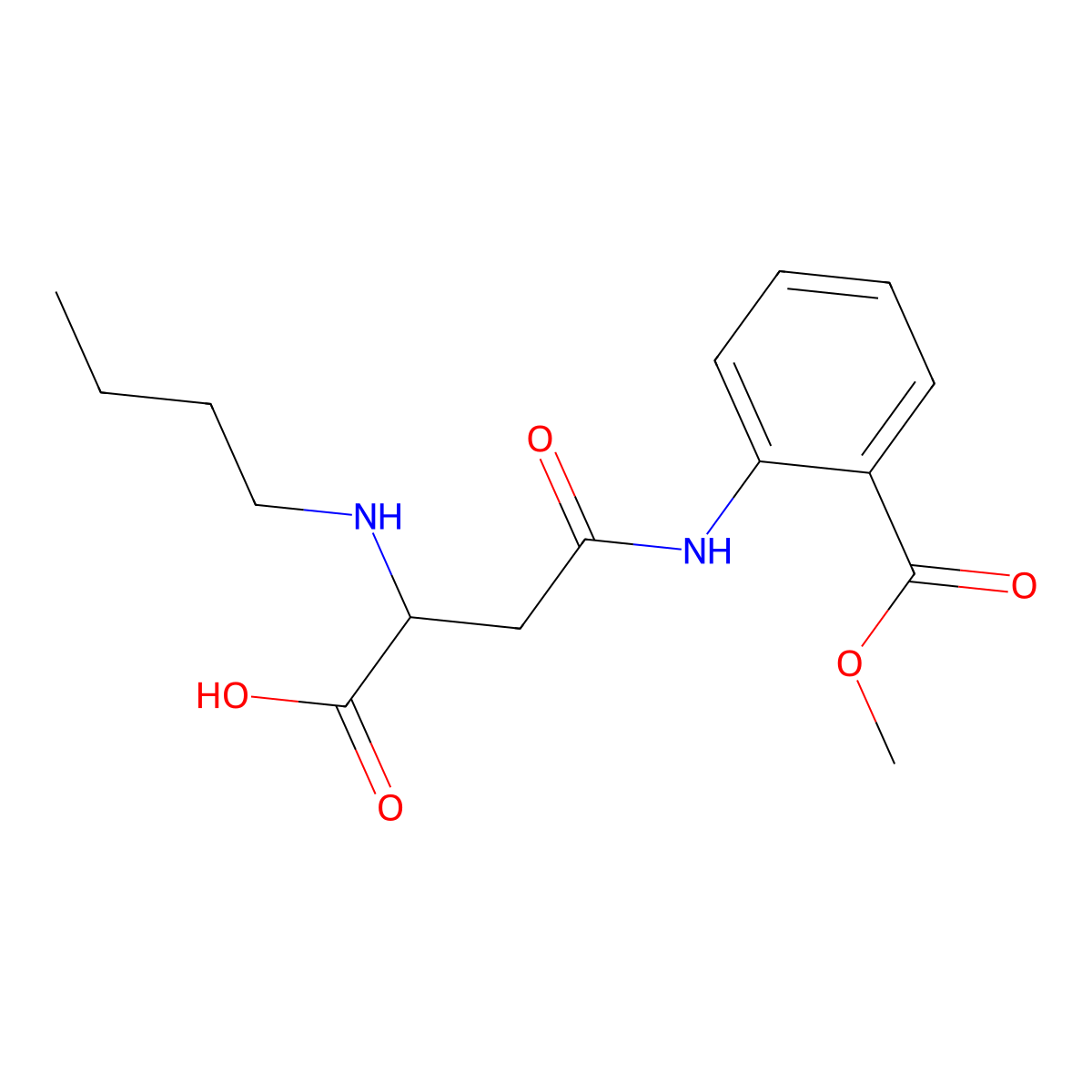 2-(Butylamino)-4-((2-(methoxycarbonyl)phenyl)amino)-4-oxobutanoic acid molecular structure, CAS 1048004-52-9