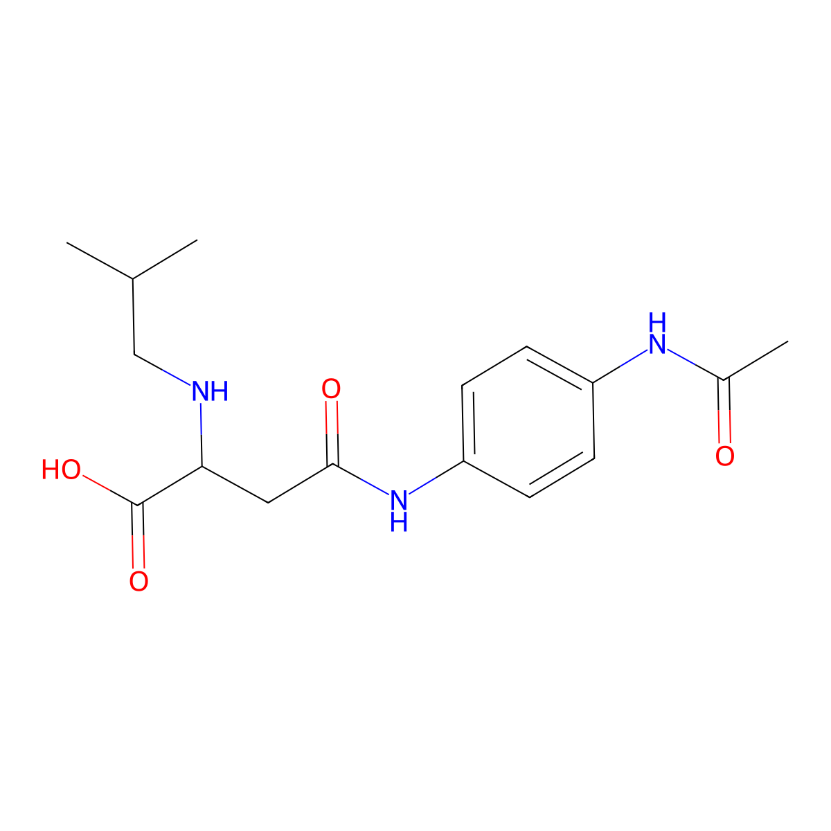 4-((4-Acetamidophenyl)amino)-2-(isobutylamino)-4-oxobutanoic acid molecular structure, CAS 1048005-43-1