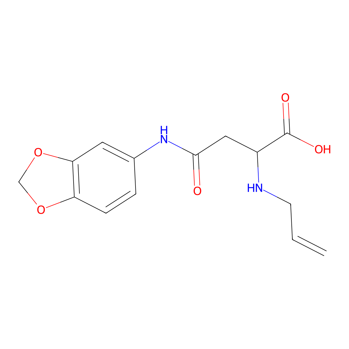 2-(Allylamino)-4-(benzo[d][1,3]dioxol-5-ylamino)-4-oxobutanoic acid molecular structure, CAS 1048005-45-3