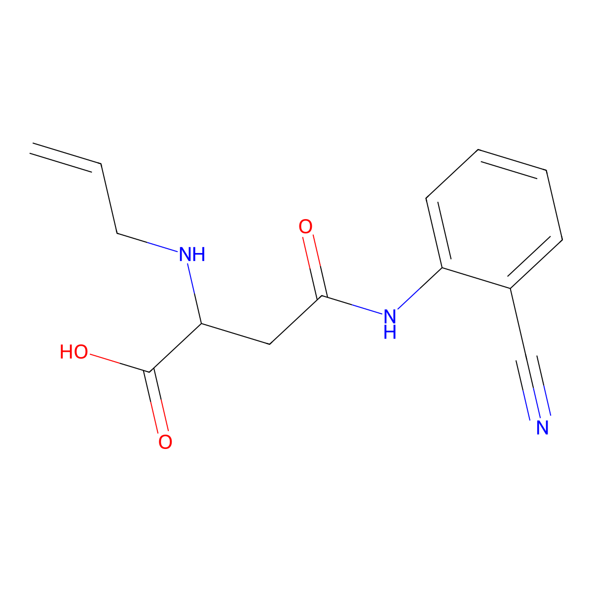 2-(Allylamino)-4-((2-cyanophenyl)amino)-4-oxobutanoic acid molecular structure, CAS 1048005-58-8