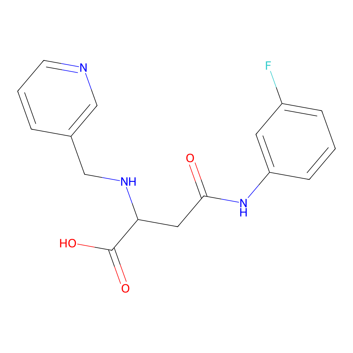 4-((3-Fluorophenyl)amino)-4-oxo-2-((pyridin-3-ylmethyl)amino)butanoic acid molecular structure, CAS 1048005-68-0