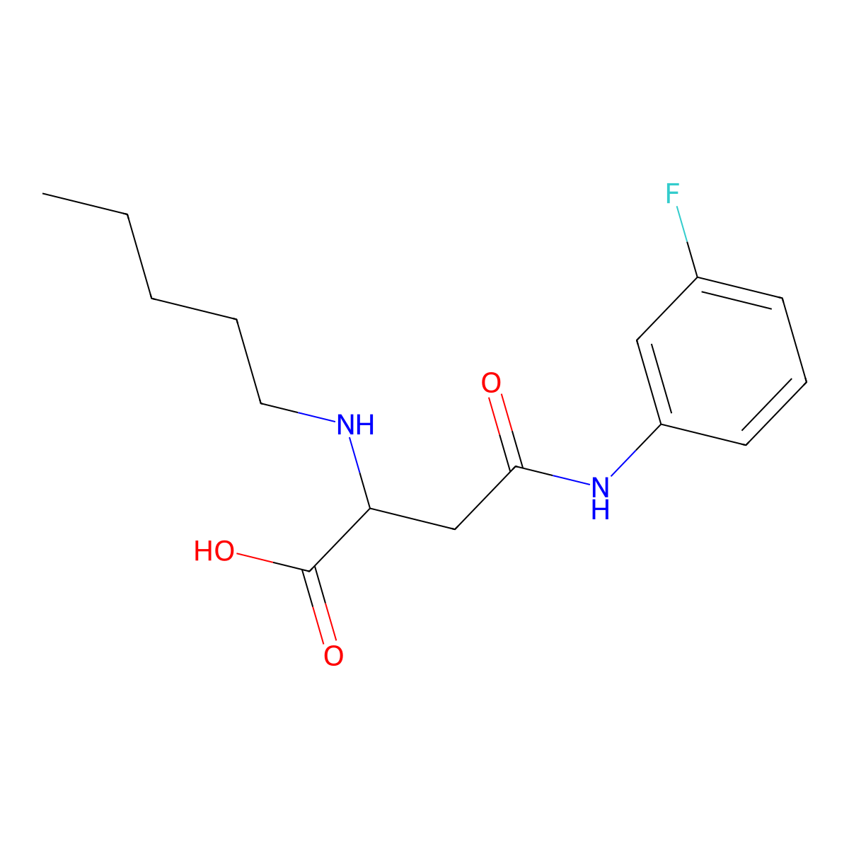 4-((3-Fluorophenyl)amino)-4-oxo-2-(pentylamino)butanoic acid molecular structure, CAS 1048005-69-1