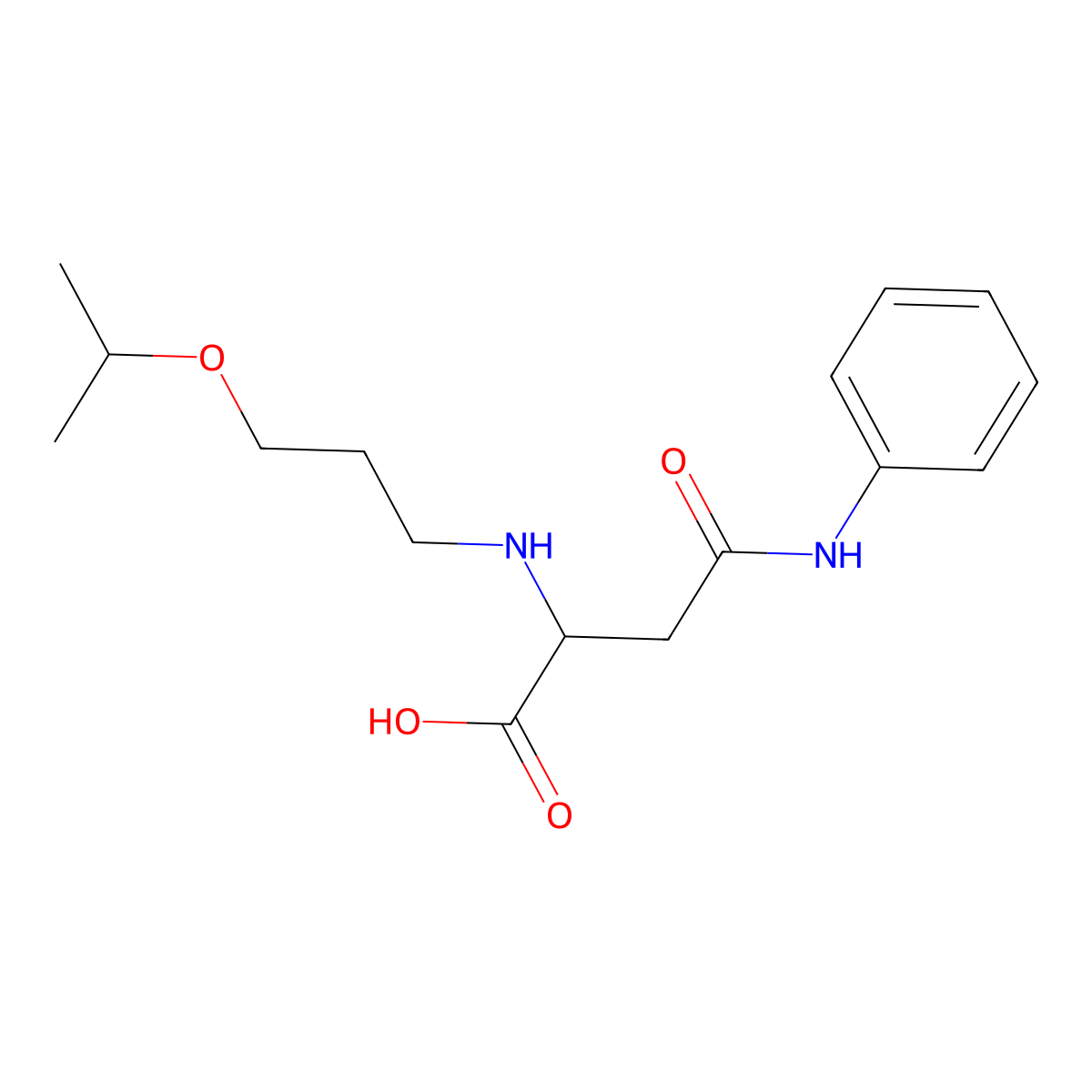 2-((3-Isopropoxypropyl)amino)-4-oxo-4-(phenylamino)butanoic acid molecular structure, CAS 1048005-74-8