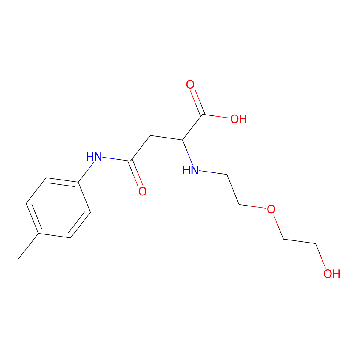 2-((2-(2-Hydroxyethoxy)ethyl)amino)-4-oxo-4-(p-tolylamino)butanoic acid molecular structure, CAS 1048005-82-8