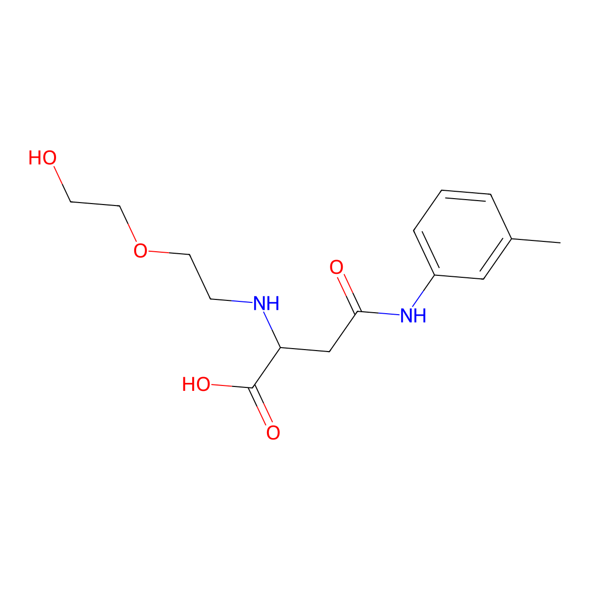 2-((2-(2-Hydroxyethoxy)ethyl)amino)-4-oxo-4-(m-tolylamino)butanoic acid molecular structure, CAS 1048005-83-9