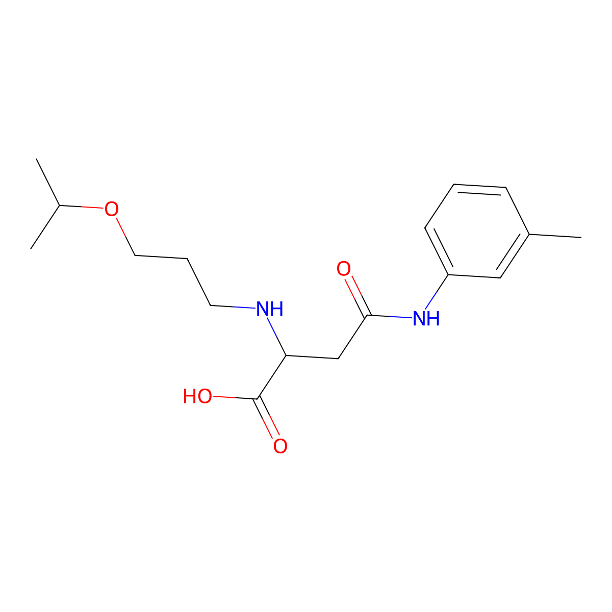 2-((3-Isopropoxypropyl)amino)-4-oxo-4-(m-tolylamino)butanoic acid molecular structure, CAS 1048005-84-0