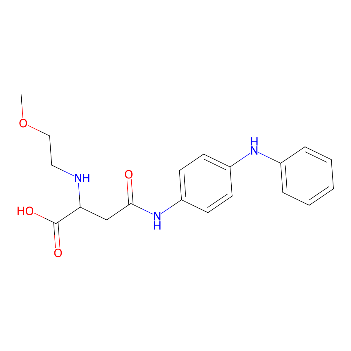 2-((2-Methoxyethyl)amino)-4-oxo-4-((4-(phenylamino)phenyl)amino)butanoic acid molecular structure, CAS 1048005-93-1