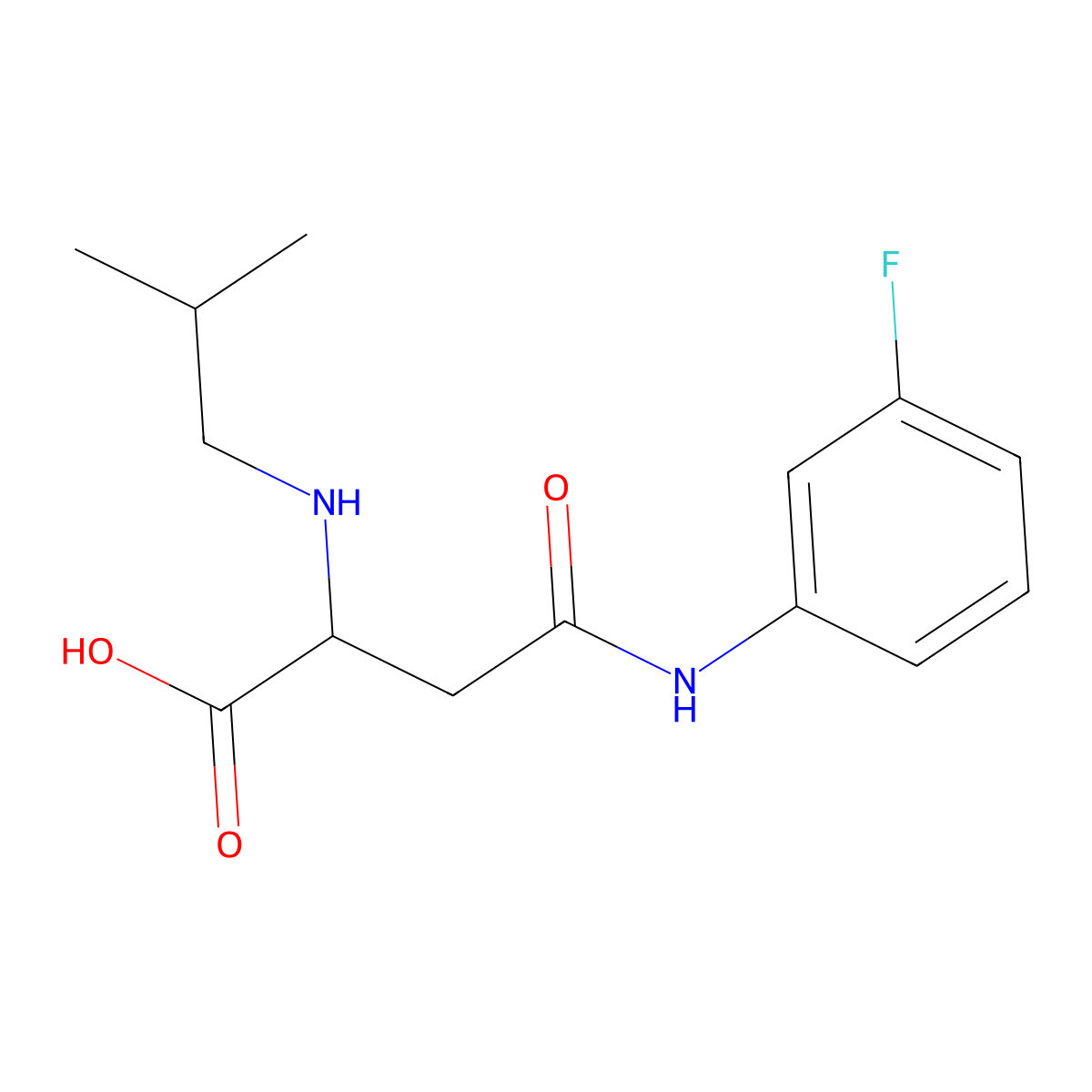 4-((3-Fluorophenyl)amino)-2-(isobutylamino)-4-oxobutanoic acid molecular structure, CAS 1048006-02-5