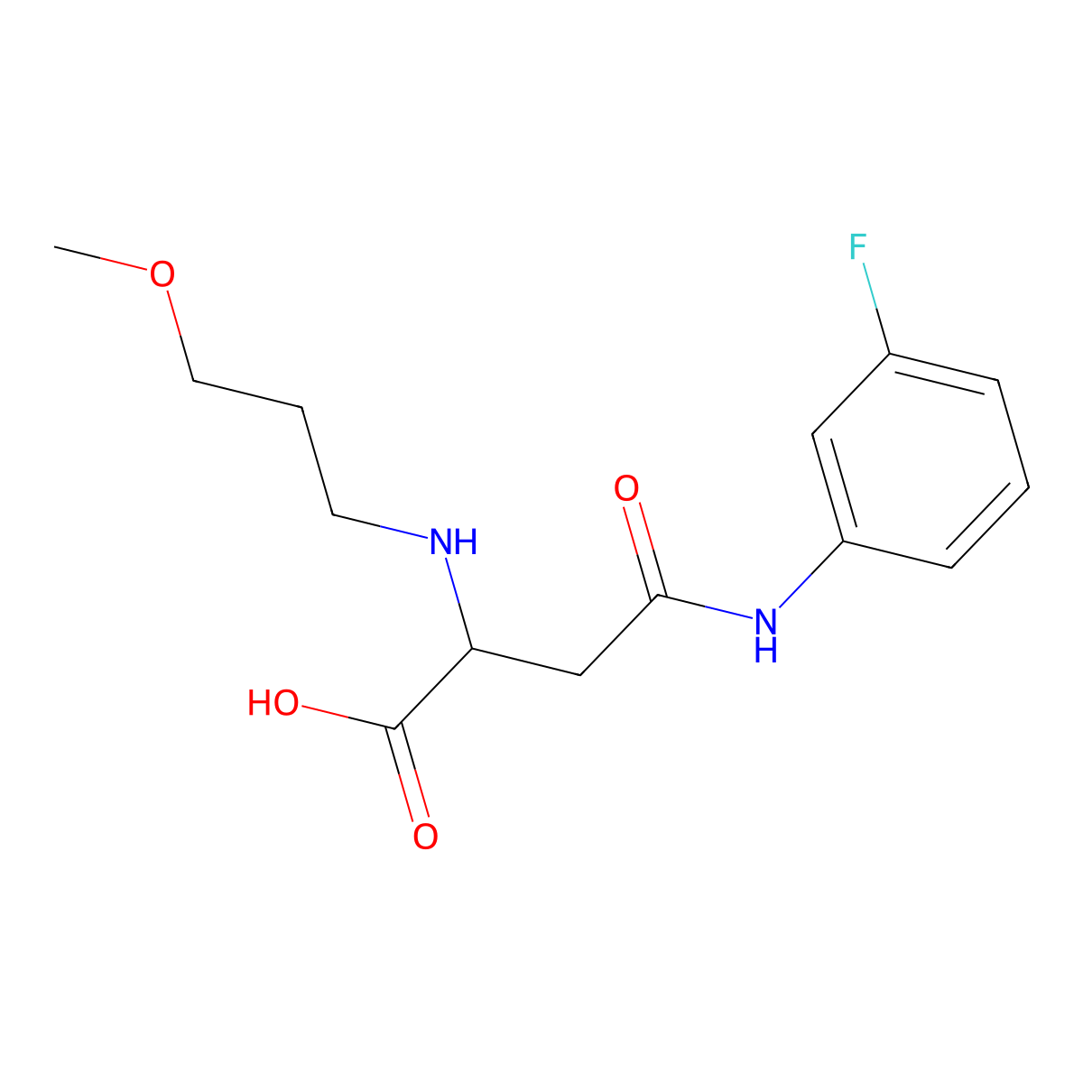 4-((3-Fluorophenyl)amino)-2-((3-methoxypropyl)amino)-4-oxobutanoic acid molecular structure, CAS 1048006-08-1