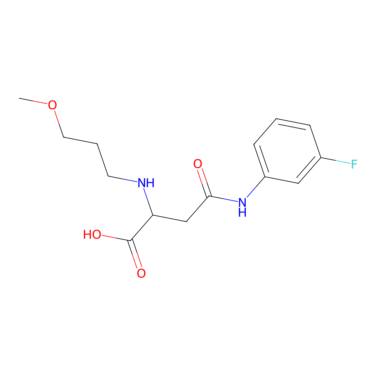 4-((3-Fluorophenyl)amino)-2-((3-methoxypropyl)amino)-4-oxobutanoic acid molecular structure, CAS 1048006-08-1