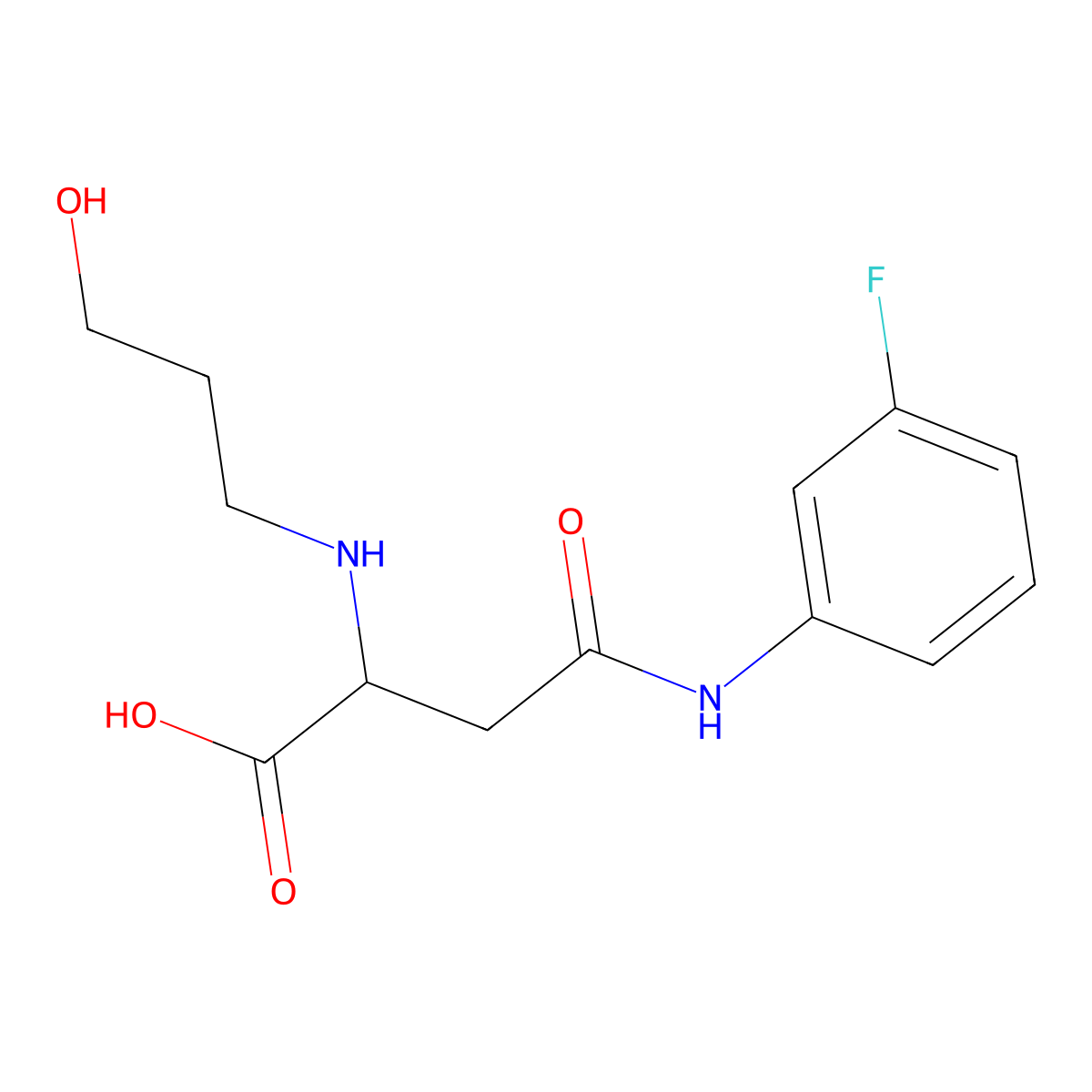4-((3-Fluorophenyl)amino)-2-((3-hydroxypropyl)amino)-4-oxobutanoic acid molecular structure, CAS 1048006-14-9
