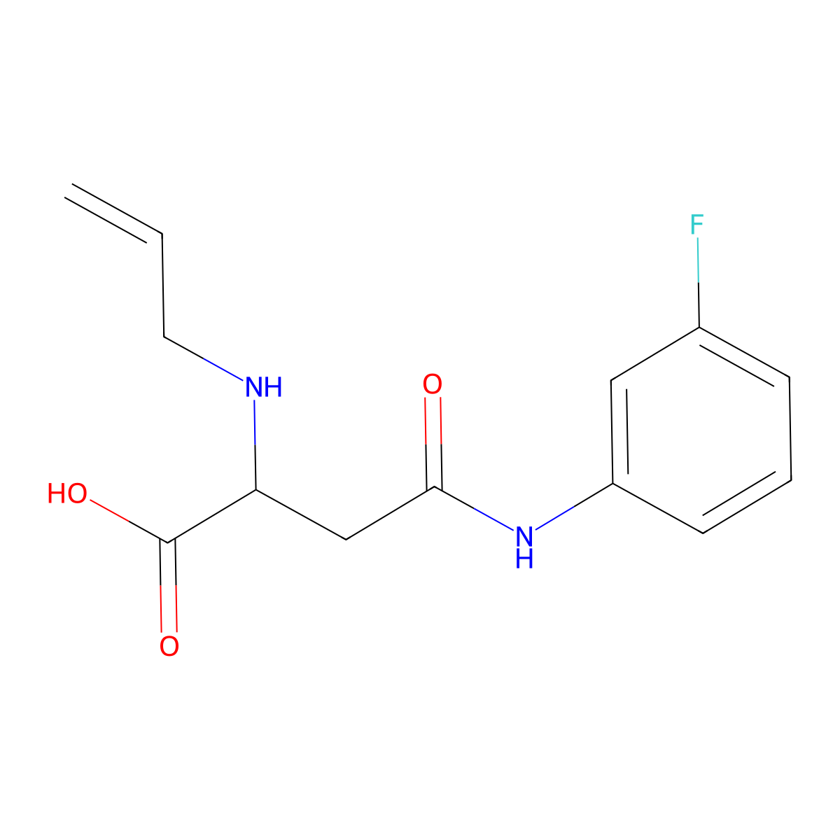2-(Allylamino)-4-((3-fluorophenyl)amino)-4-oxobutanoic acid molecular structure, CAS 1048006-29-6