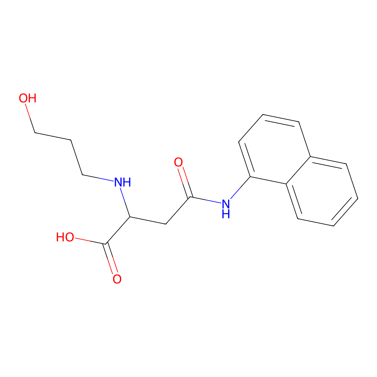 2-((3-Hydroxypropyl)amino)-4-(naphthalen-1-ylamino)-4-oxobutanoic acid molecular structure, CAS 1048006-93-4