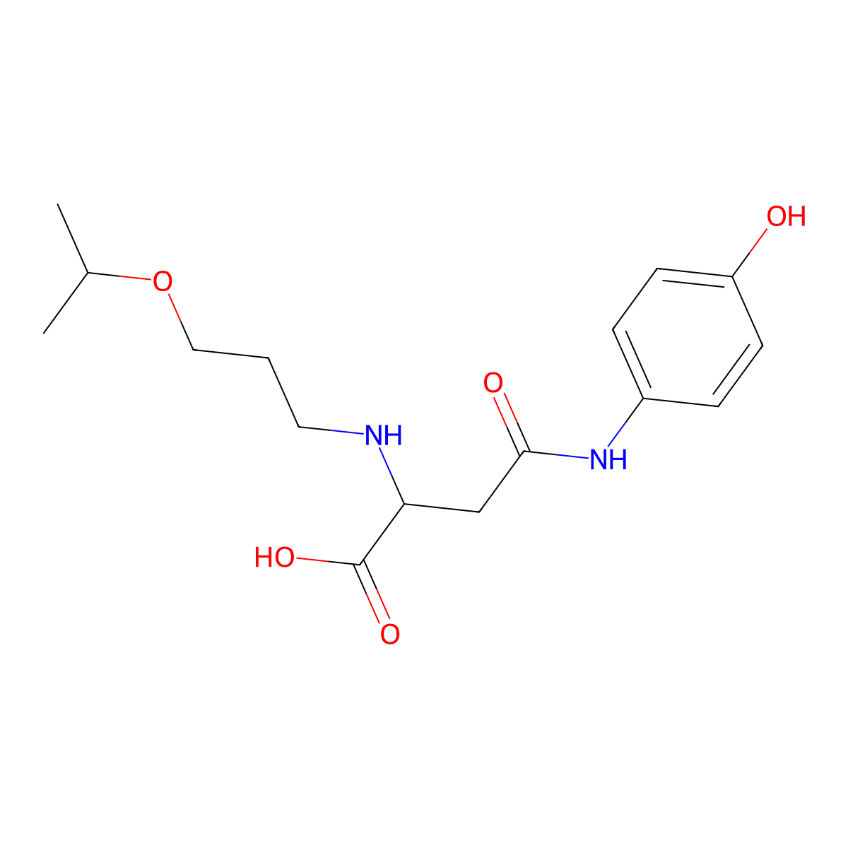 4-((4-Hydroxyphenyl)amino)-2-((3-isopropoxypropyl)amino)-4-oxobutanoic acid molecular structure, CAS 1048007-07-3