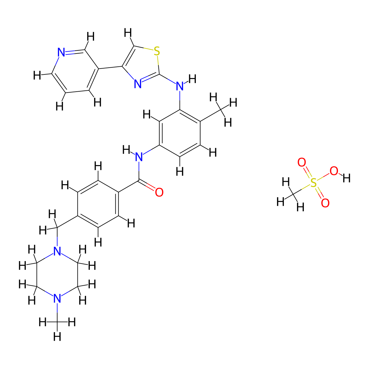 Masitinib Mesylate molecular structure, CAS 1048007-93-7