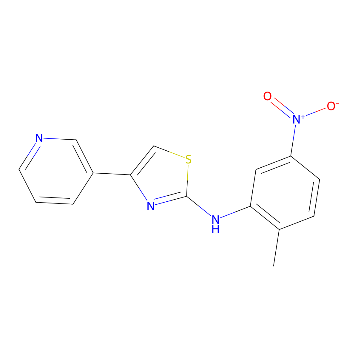 N-(2-Methyl-5-nitrophenyl)-4-(pyridin-3-yl)-1,3-thiazol-2-amine molecular structure, CAS 1048007-94-8