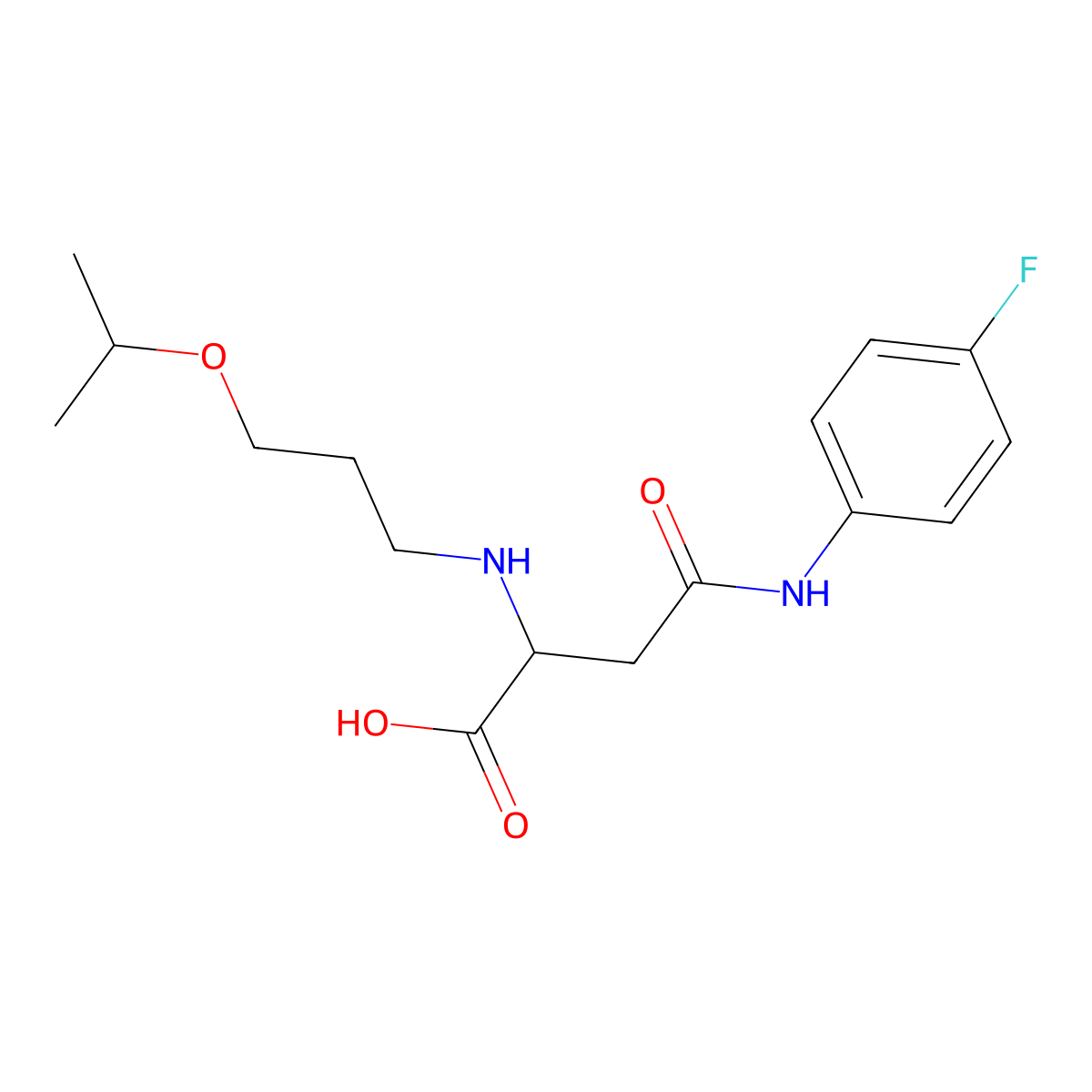 4-((4-Fluorophenyl)amino)-2-((3-isopropoxypropyl)amino)-4-oxobutanoic acid molecular structure, CAS 1048008-27-0