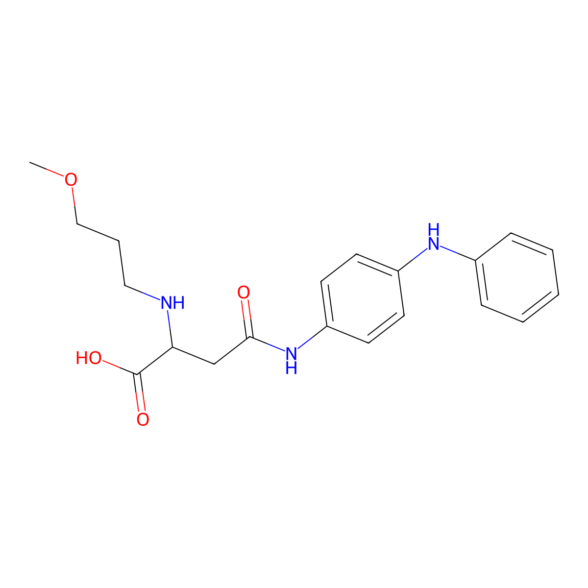 2-((3-Methoxypropyl)amino)-4-oxo-4-((4-(phenylamino)phenyl)amino)butanoic acid molecular structure, CAS 1048008-76-9