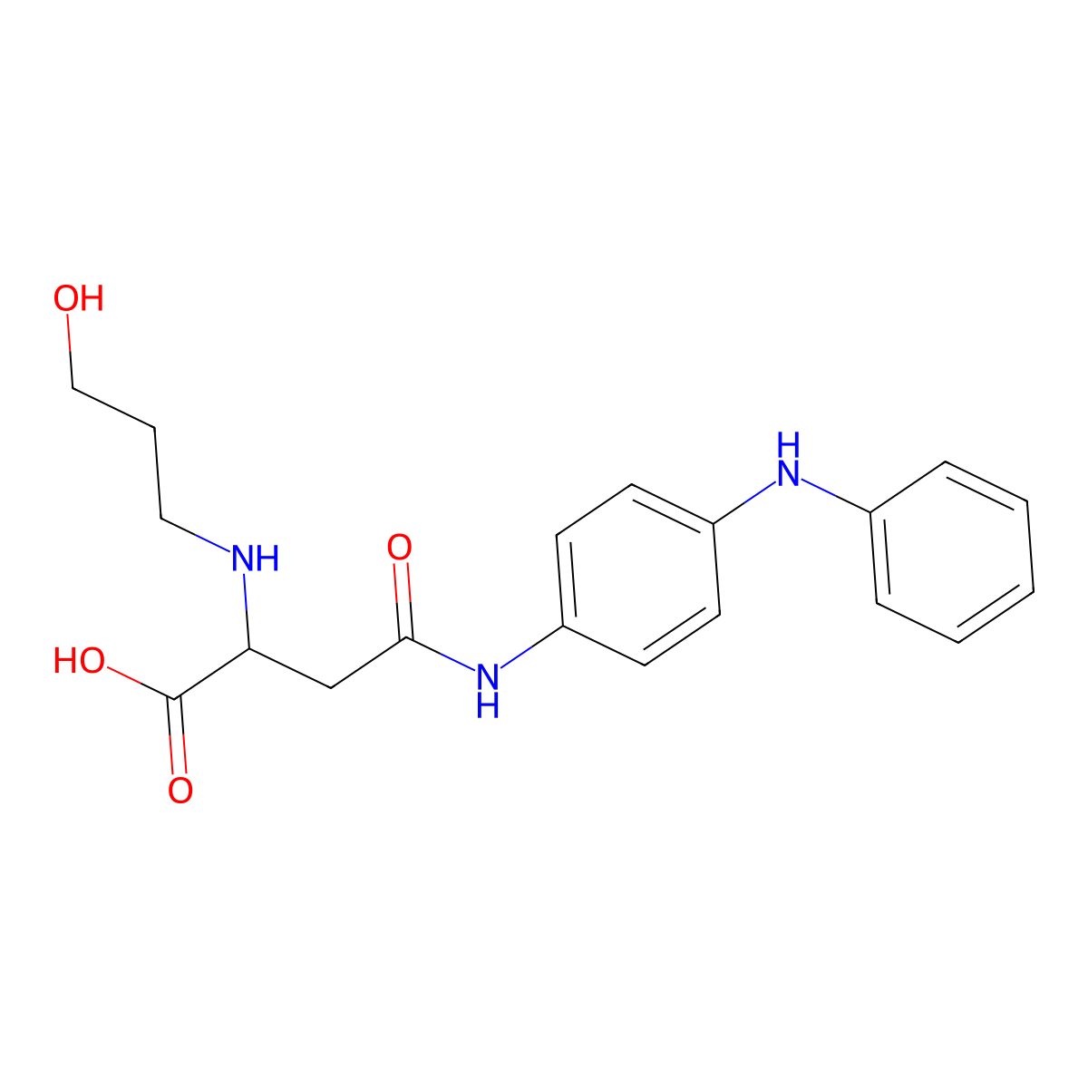 2-((3-Hydroxypropyl)amino)-4-oxo-4-((4-(phenylamino)phenyl)amino)butanoic acid molecular structure, CAS 1048008-87-2