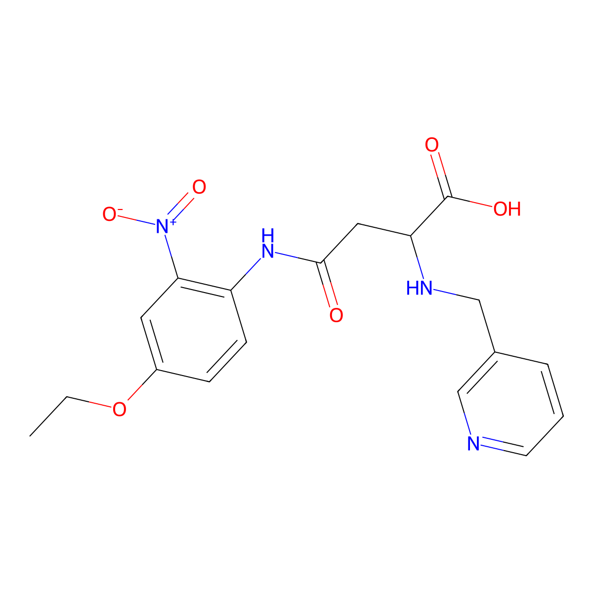 4-((4-Ethoxy-2-nitrophenyl)amino)-4-oxo-2-((pyridin-3-ylmethyl)amino)butanoic acid molecular structure, CAS 1048015-08-2