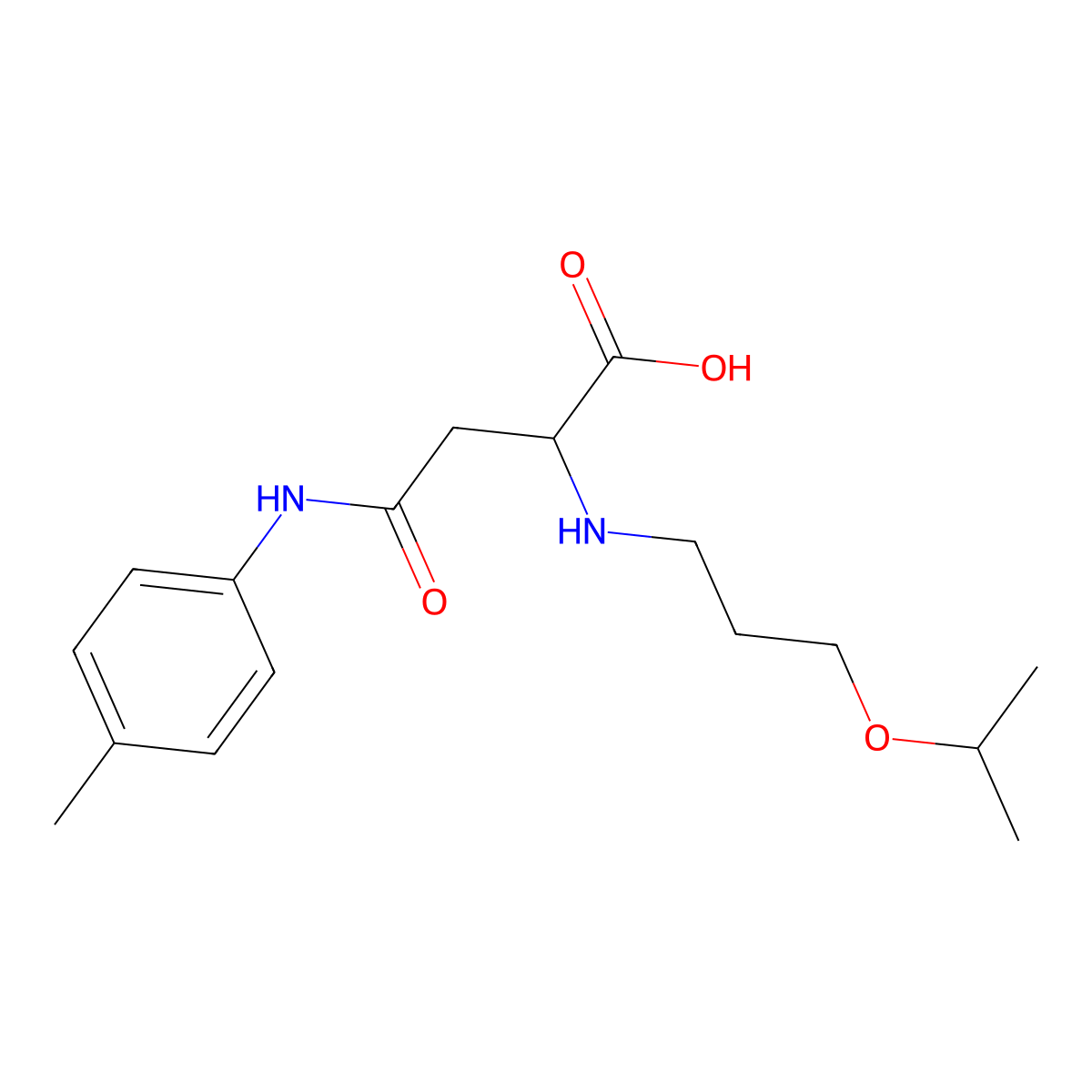2-((3-Isopropoxypropyl)amino)-4-oxo-4-(p-tolylamino)butanoic acid molecular structure, CAS 1048015-32-2