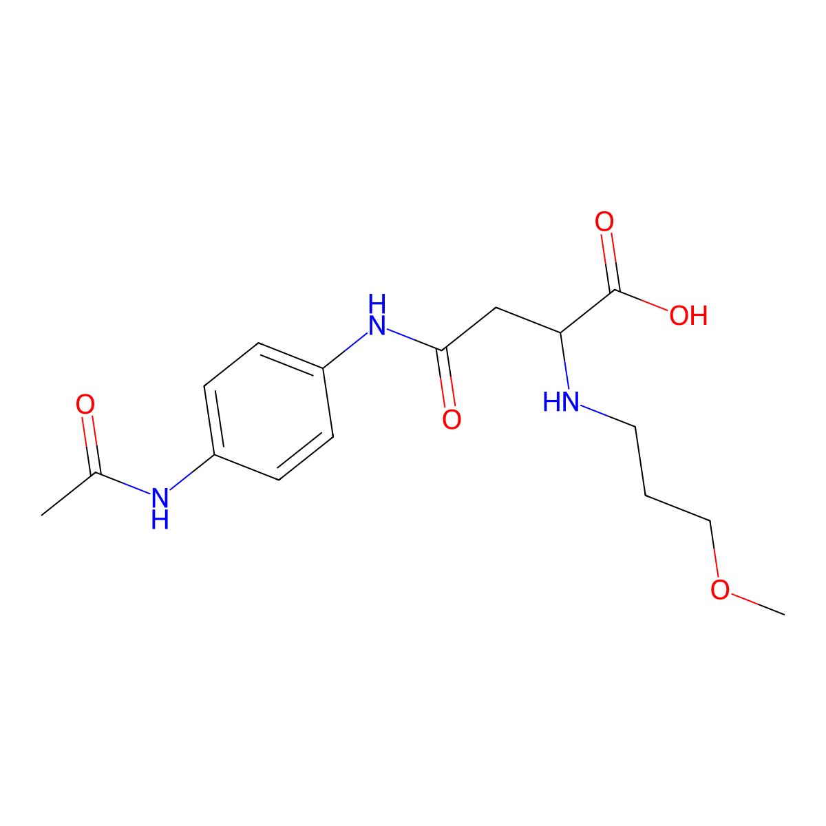 4-((4-Acetamidophenyl)amino)-2-((3-methoxypropyl)amino)-4-oxobutanoic acid molecular structure, CAS 1048016-19-8