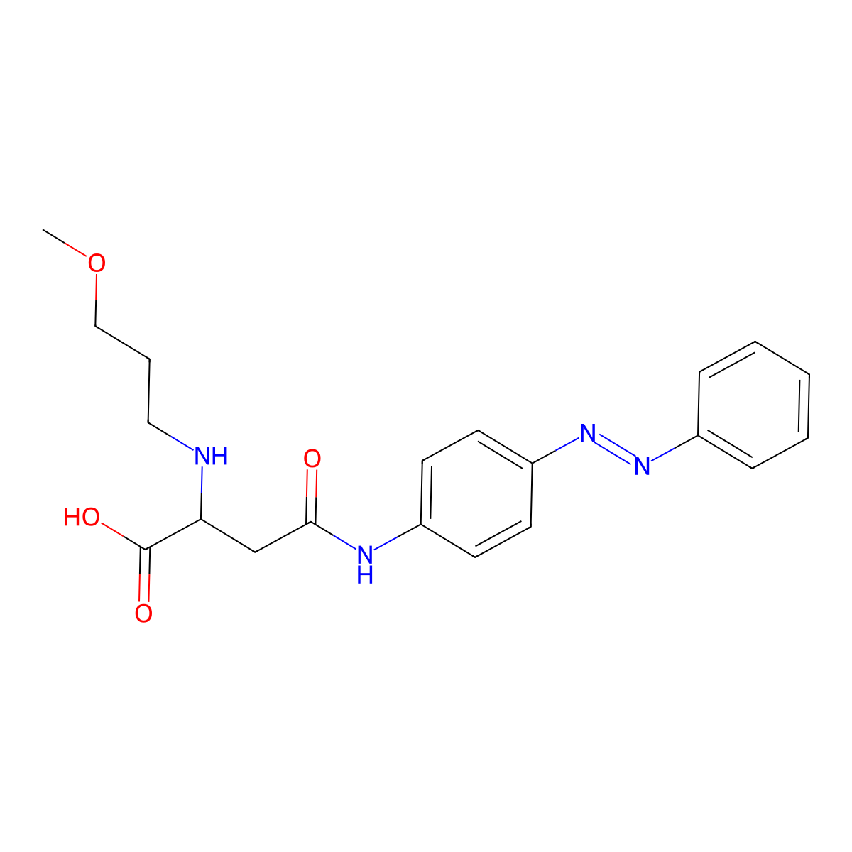 (Z)-2-((3-methoxypropyl)amino)-4-oxo-4-((4-(phenyldiazenyl)phenyl)amino)butanoic acid molecular structure, CAS 1048016-27-8