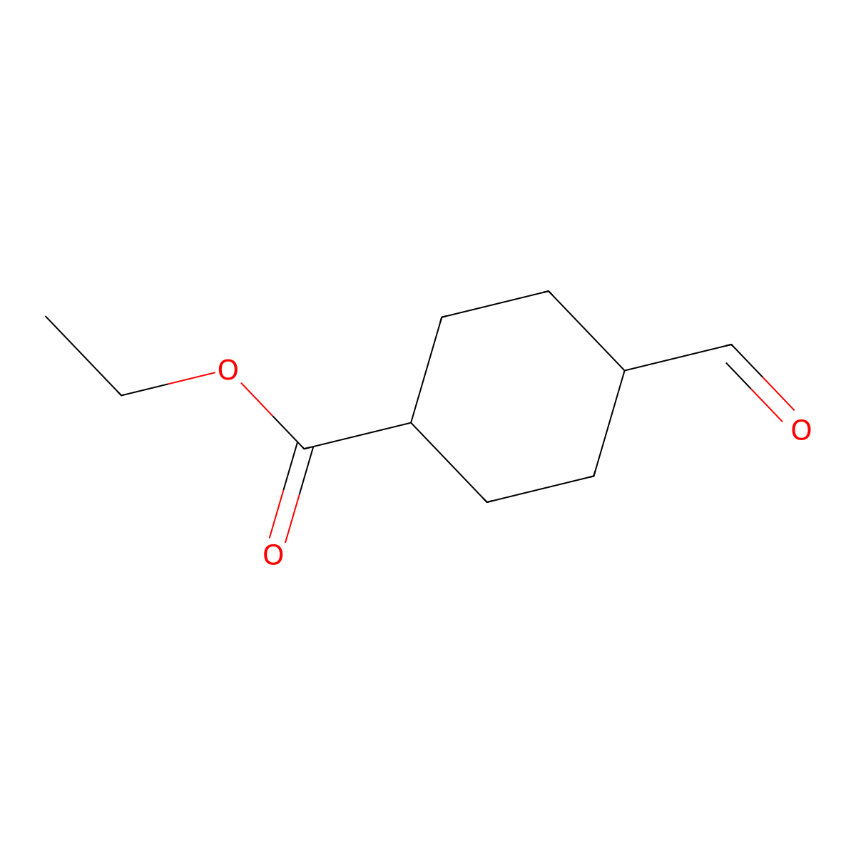 (1R,4R)-Ethyl 4-formylcyclohexanecarboxylate molecular structure, CAS 104802-53-1
