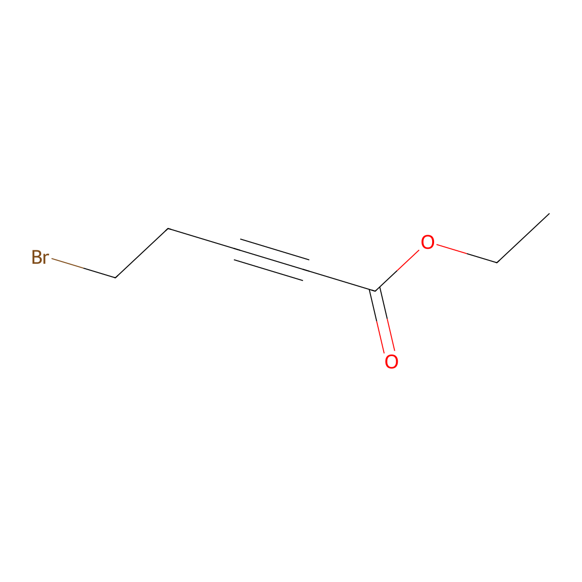Ethyl 5-bromopent-2-ynoate molecular structure, CAS 104803-53-4