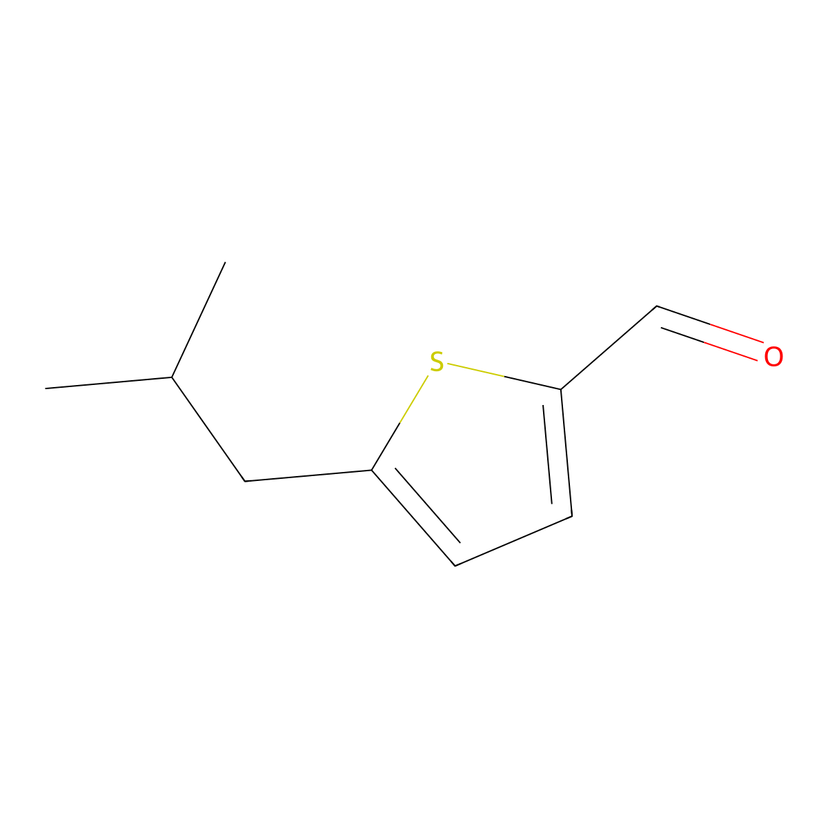 5-Isobutylthiophene-2-carbaldehyde molecular structure, CAS 104804-16-2