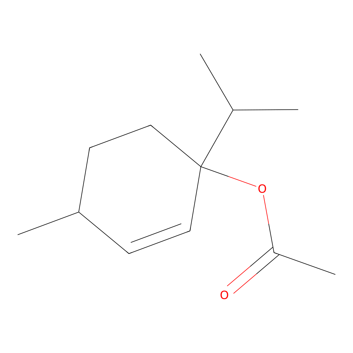 (4-Methyl-1-propan-2-ylcyclohex-2-en-1-yl) acetate molecular structure, CAS 104806-93-1