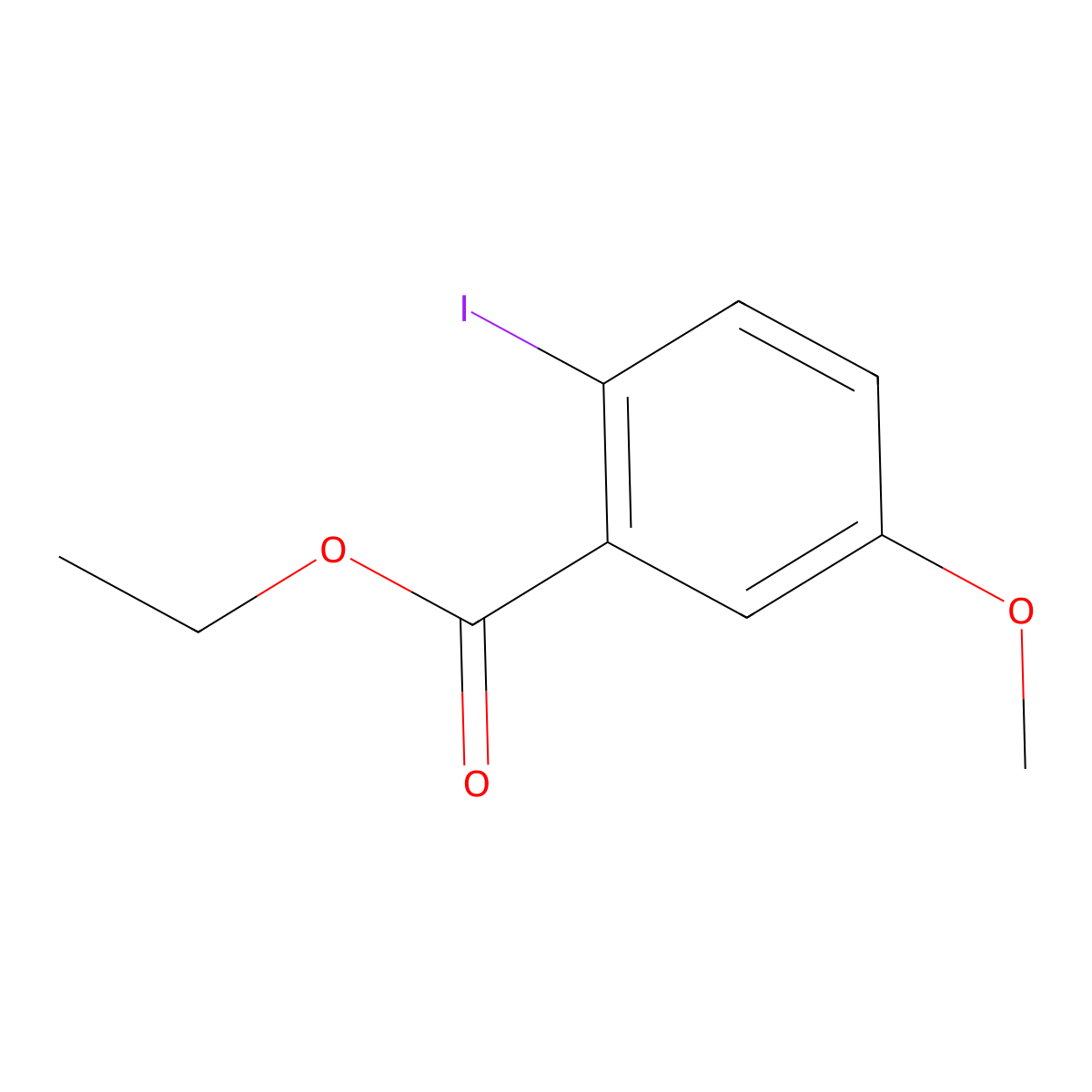Ethyl 2-iodo-5-methoxybenzoate molecular structure, CAS 104807-65-0