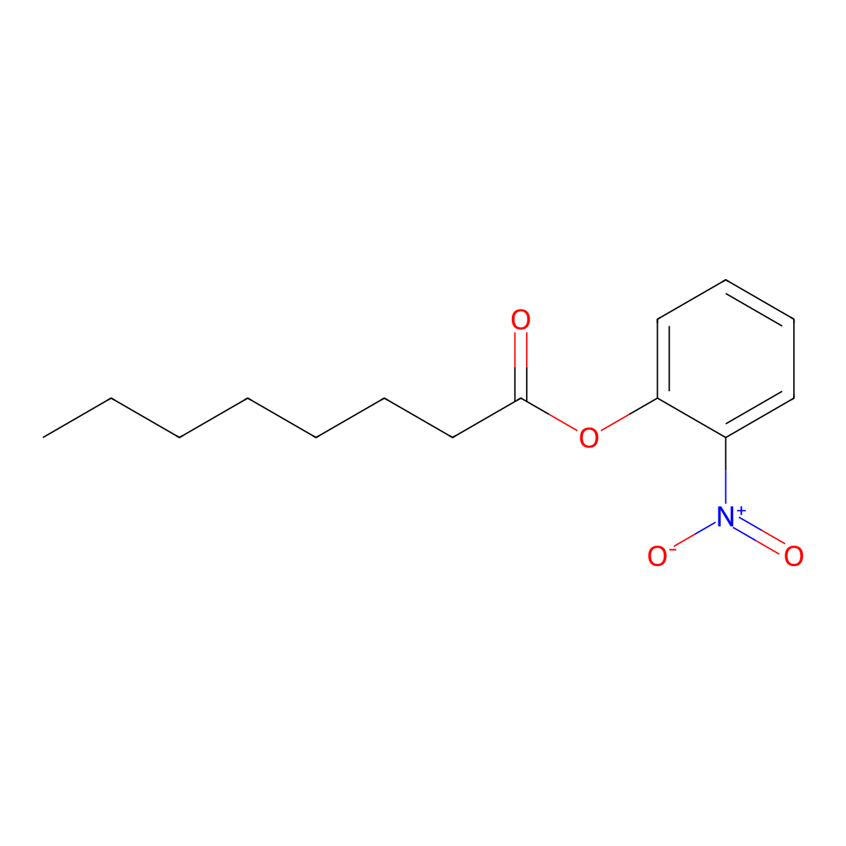 2-Nitrophenyl octanoate molecular structure, CAS 104809-25-8