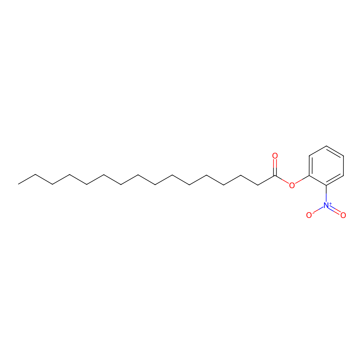 2-Nitrophenyl palmitate molecular structure, CAS 104809-26-9
