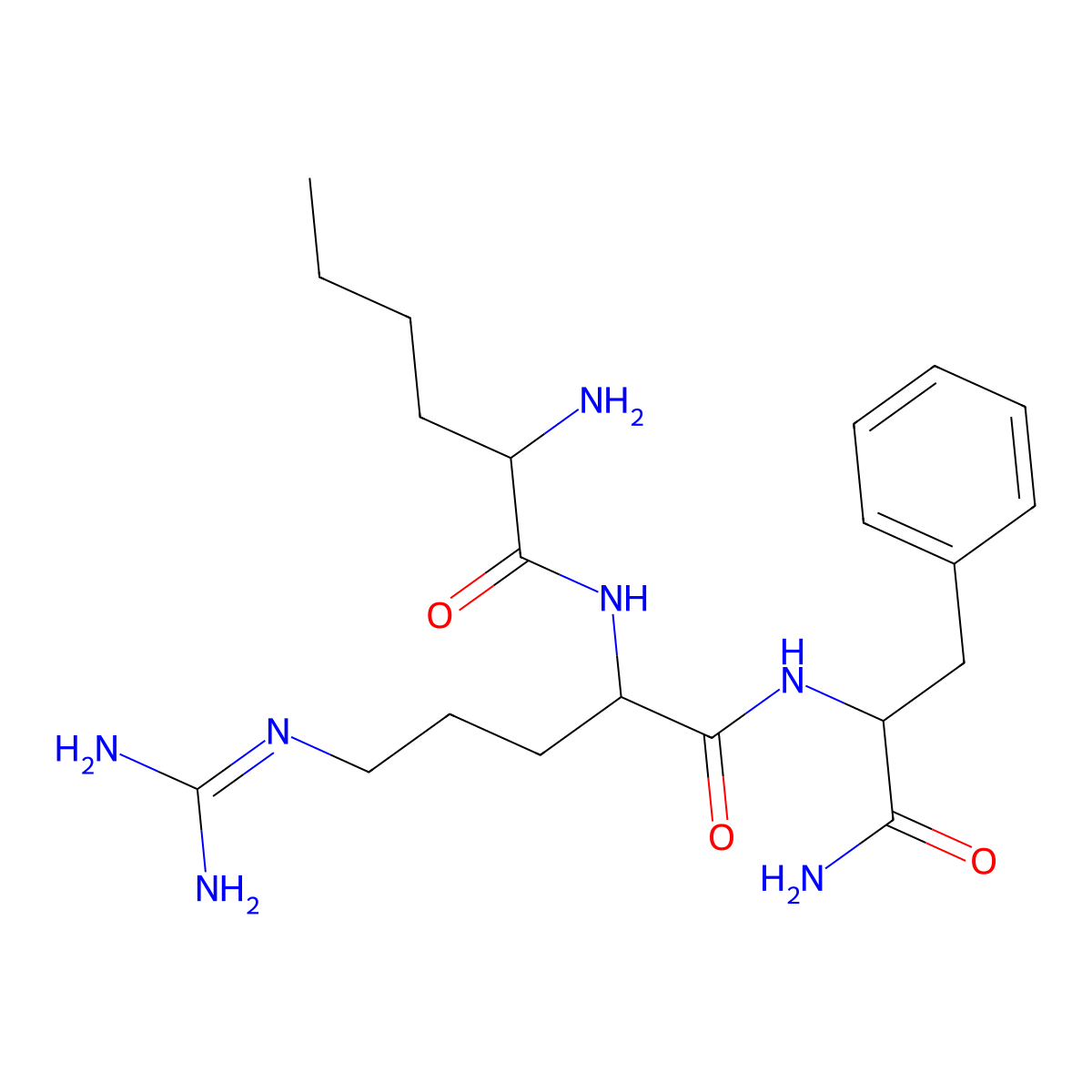 Nle-Arg-Phe amide molecular structure, CAS 104809-29-2