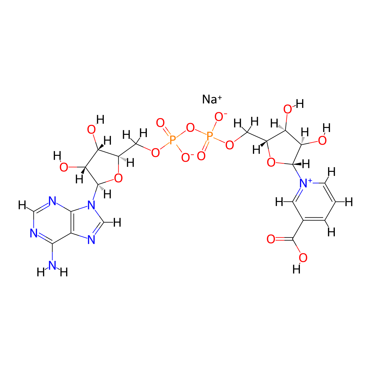 Deamido Nad sodium salt molecular structure, CAS 104809-30-5