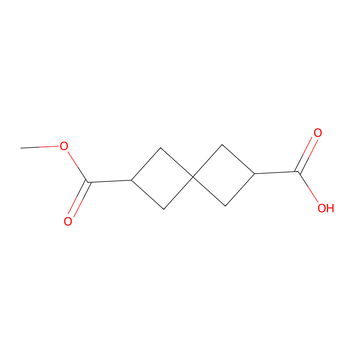 6-(Methoxycarbonyl)spiro[3.3]heptane-2-carboxylic acid molecular structure, CAS 10481-25-1