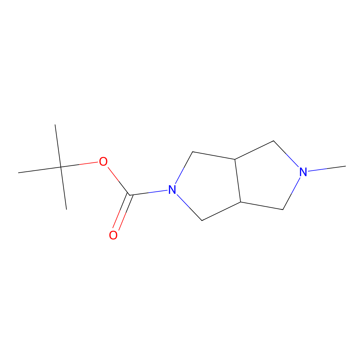 tert-Butyl 5-methylhexahydropyrrolo[3,4-c]pyrrole-2(1H)-carboxylate molecular structure, CAS 1048108-76-4